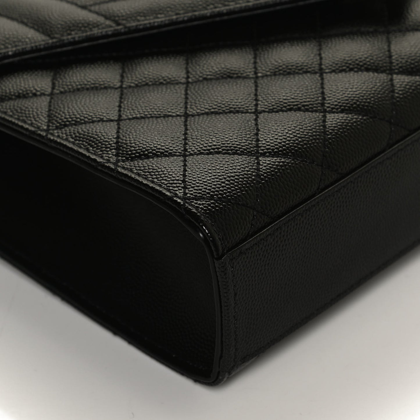 Grain De Poudre Textured Mixed Matelasse Triquilt Medium Monogram Satchel Black