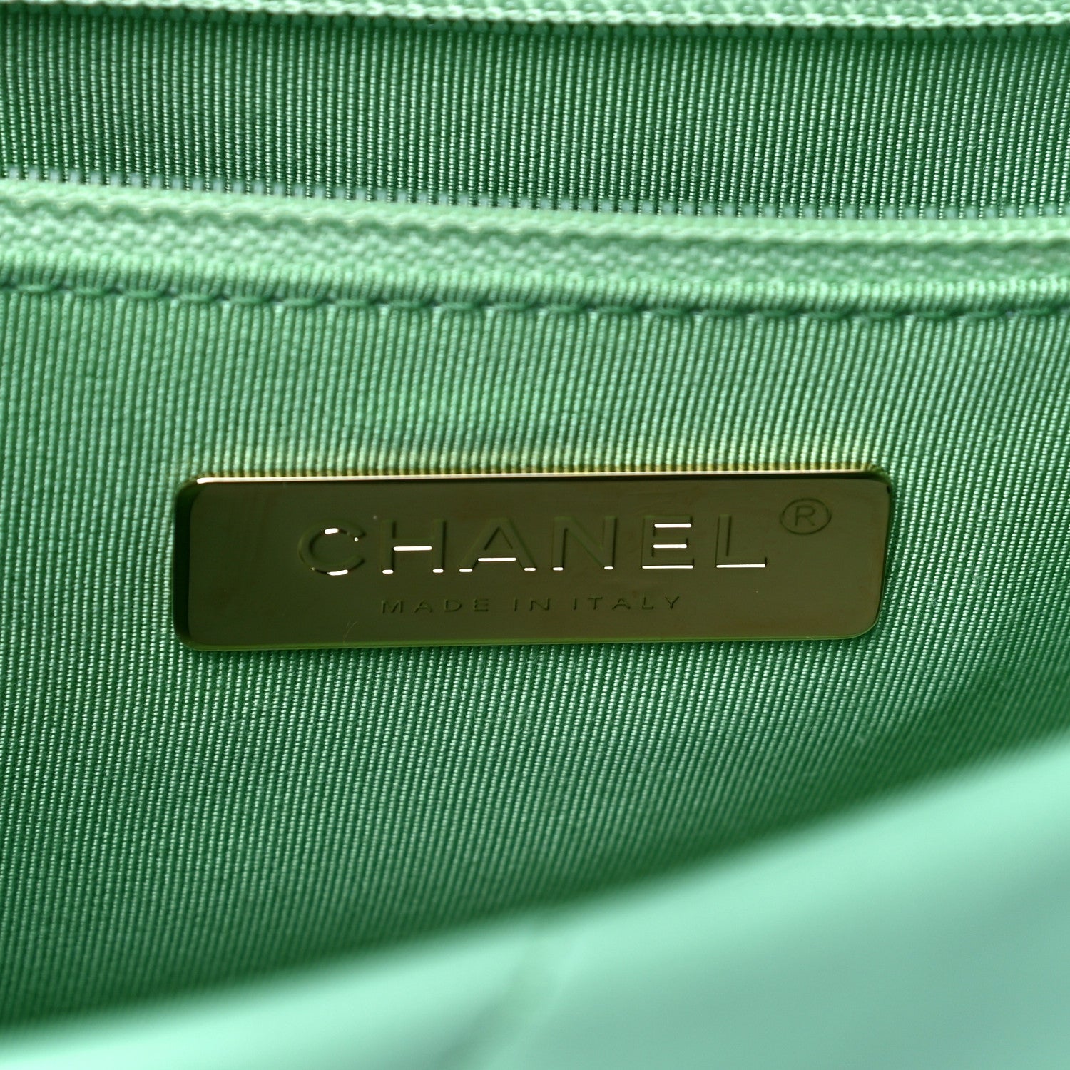 Chanel Goatskin Quilted Medium Chanel 19 Flap Light Green 6 of 16