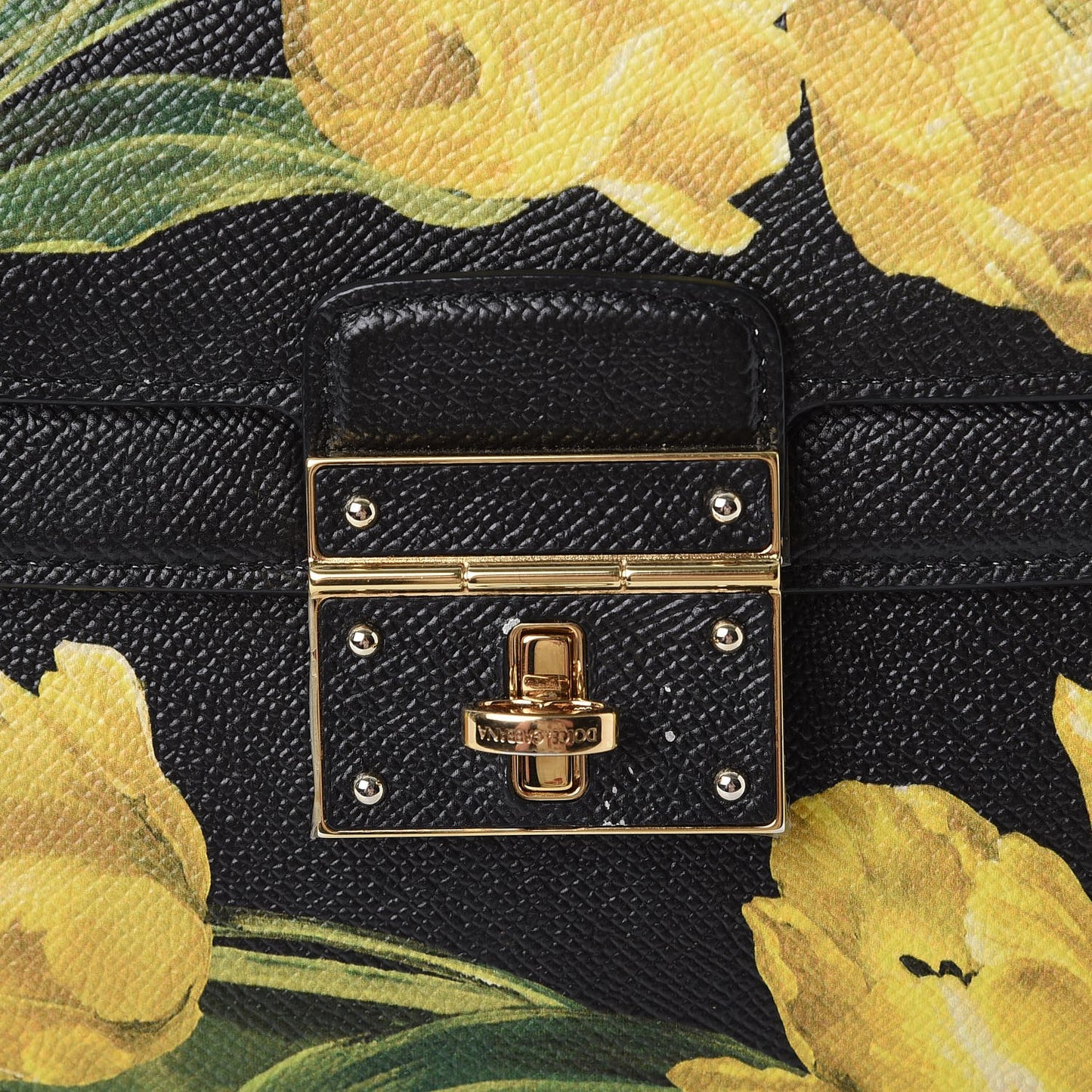 Dauphine Tulip Printed Medium Greta Satchel Black