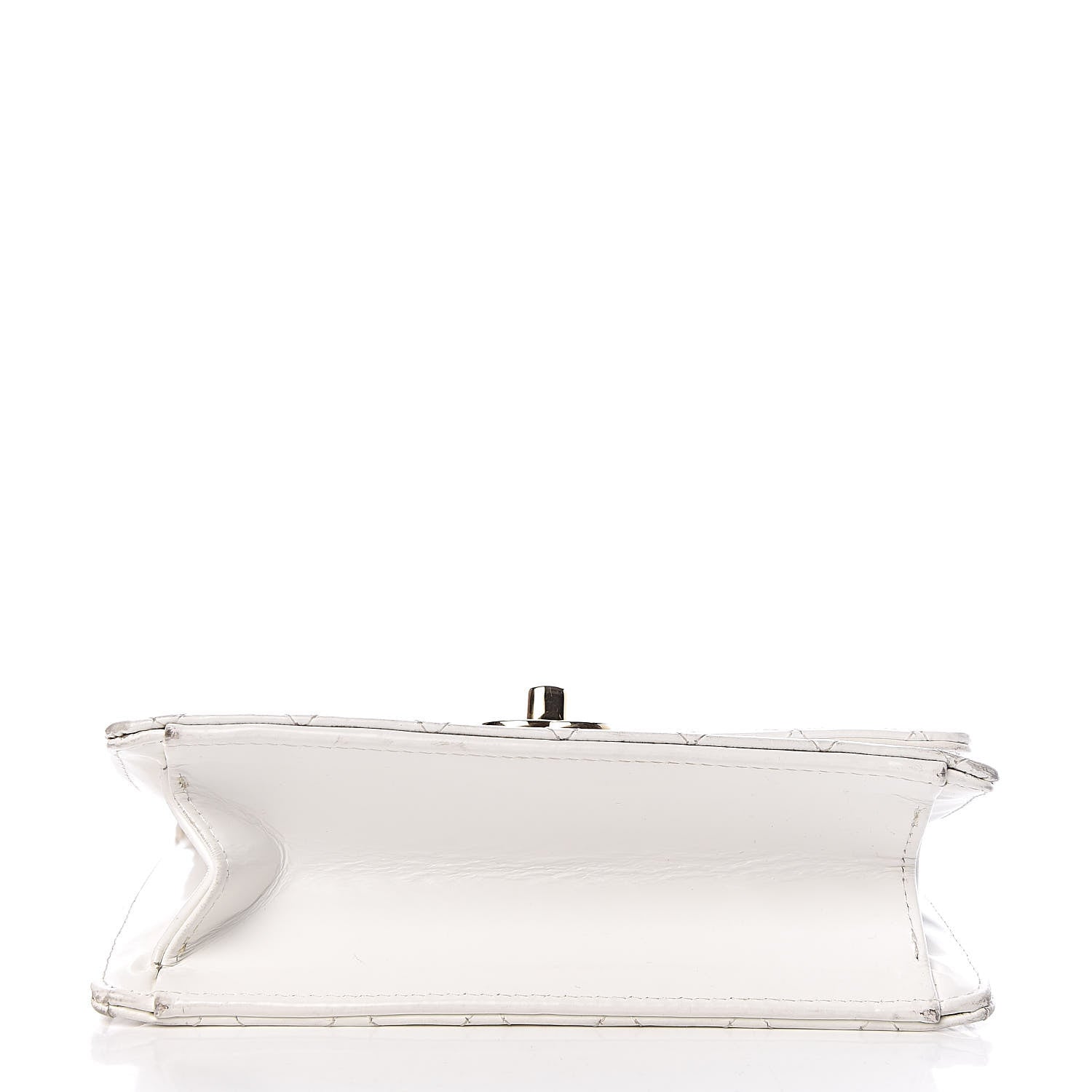 Chanel Glazed Calfskin Stitched Mini Square Flap White 18 of 18