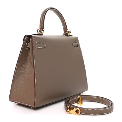 Hermes Epsom Kelly Sellier 25 Etoupe 3 of 11