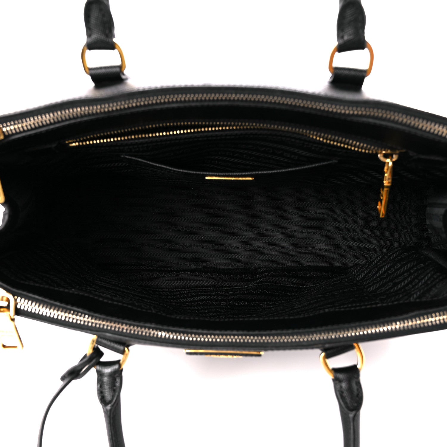 Prada Saffiano Medium Galleria Double Zip Tote Black 5 of 12