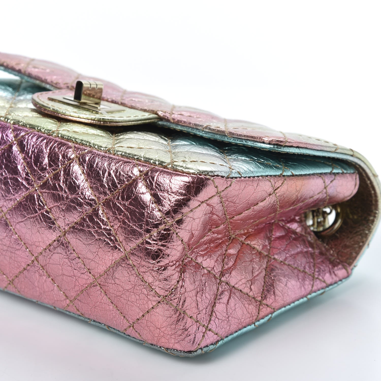 Chanel Metallic Goatskin Quilted Mini 2.55 Reissue Flap Multicolor 6 of 10