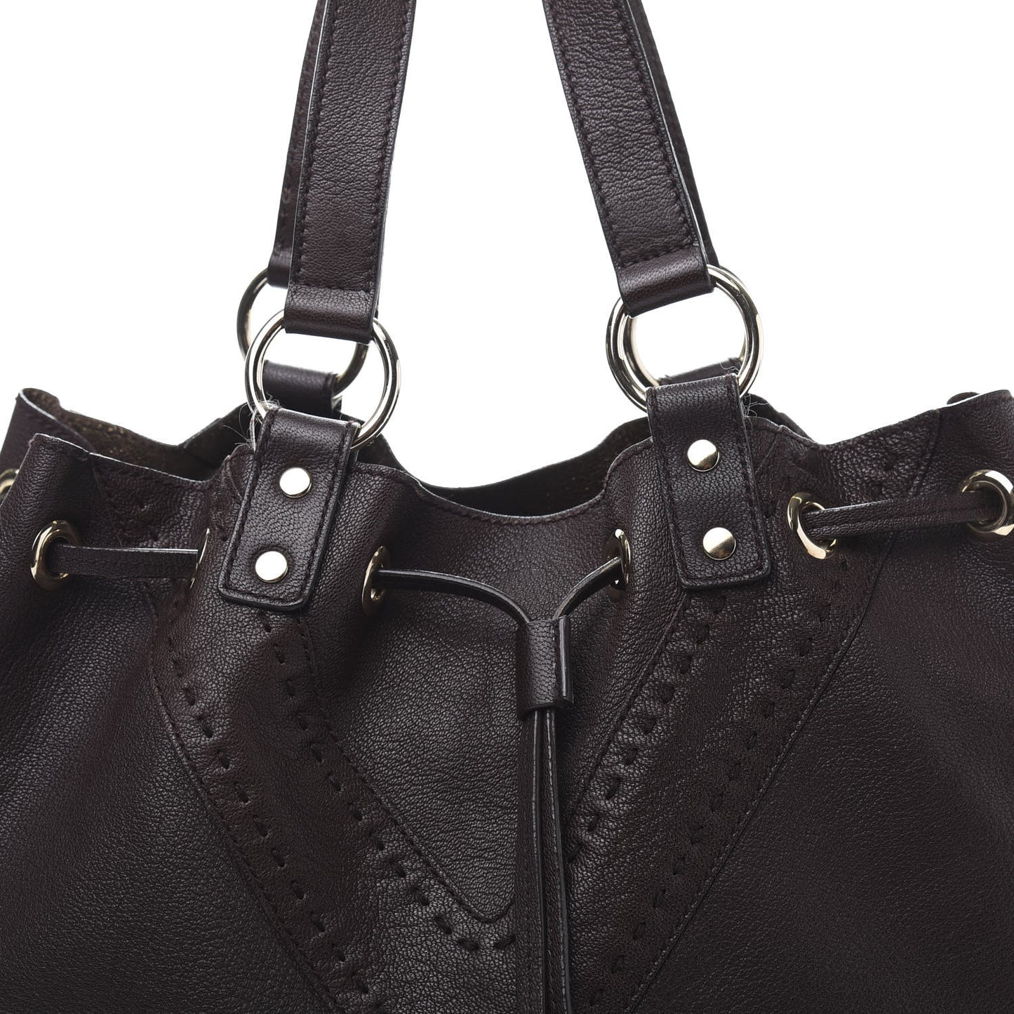 Calfskin Reversible Double Sac Y Tote Gold Brown