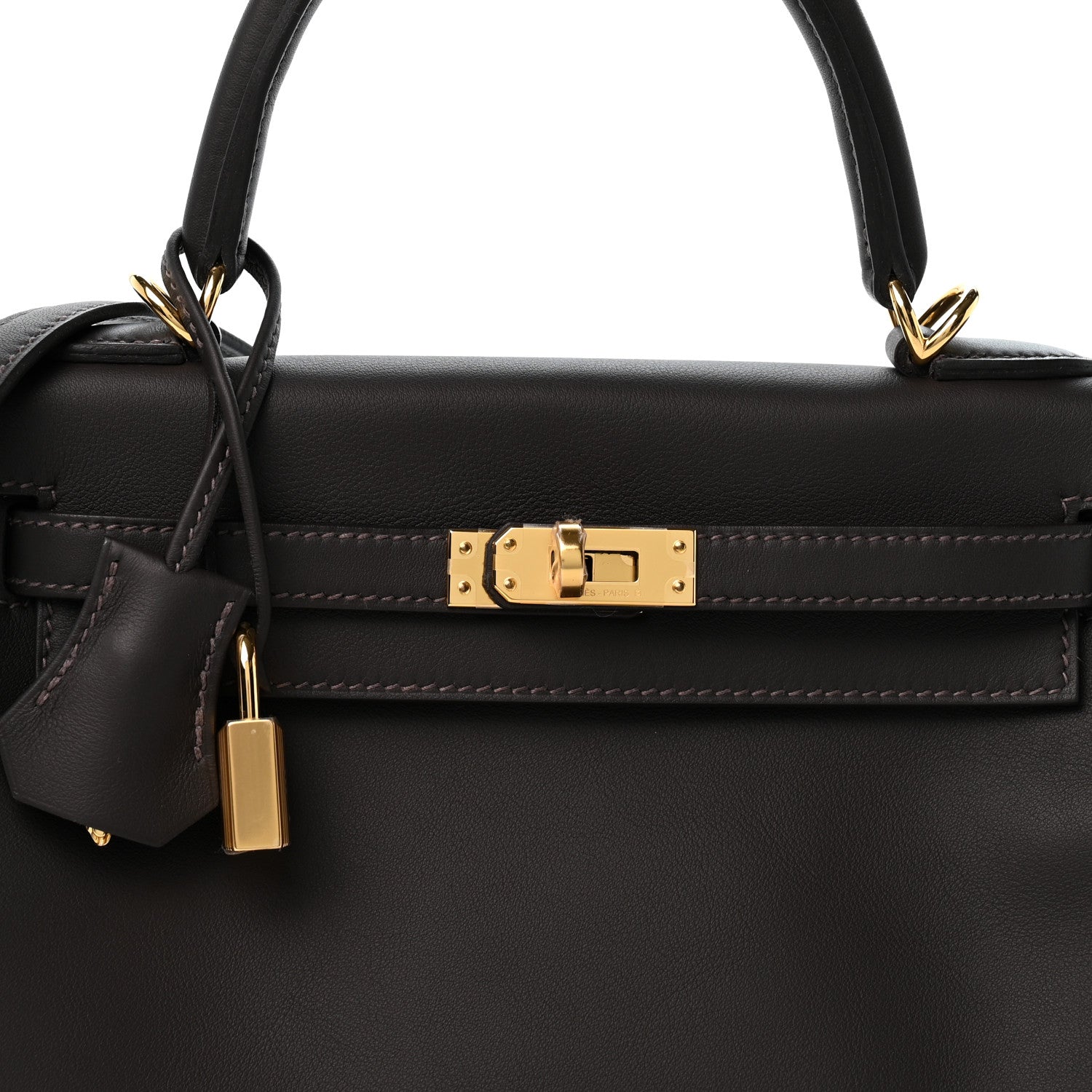Hermes Swift Kelly Retourne 25 Bai Brun 8 of 10