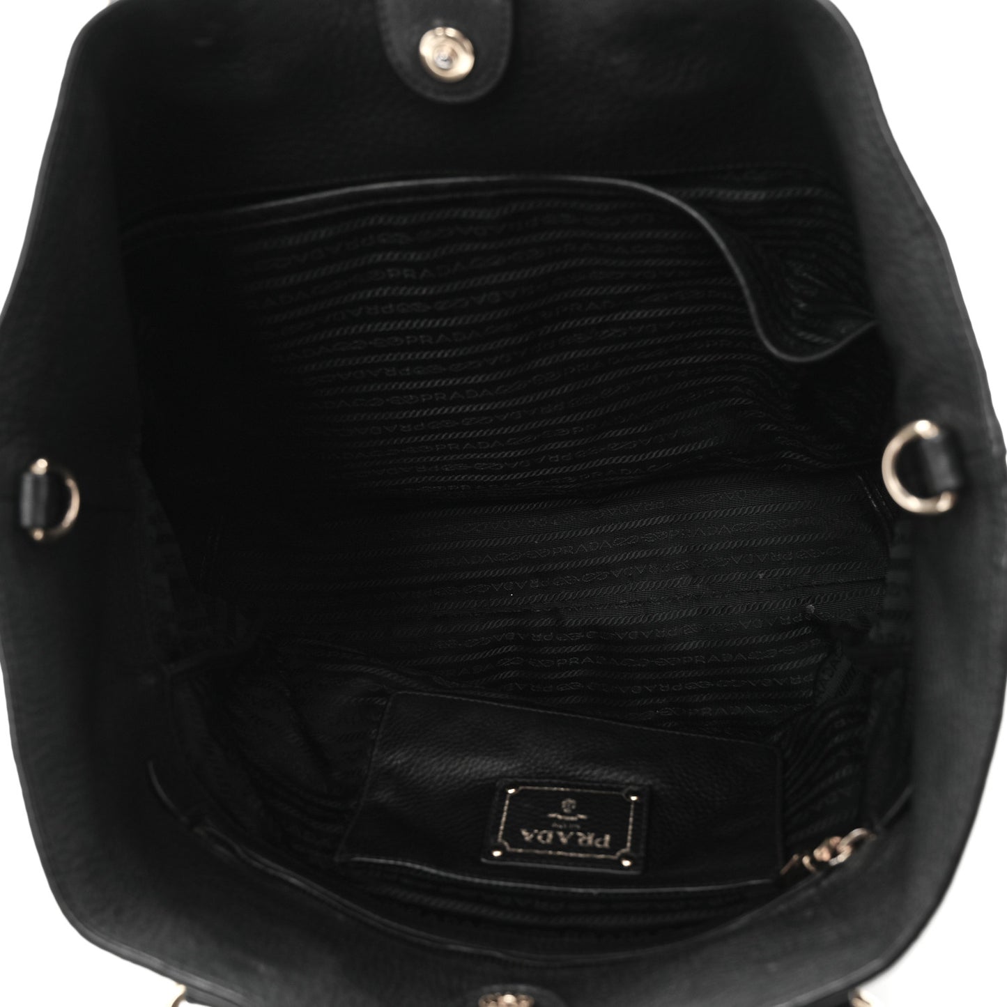 Vitello Daino Shopping Tote Black