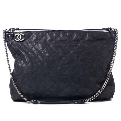 Chanel Iridescent Calfskin Coco Daily Hobo Black 1 of 10