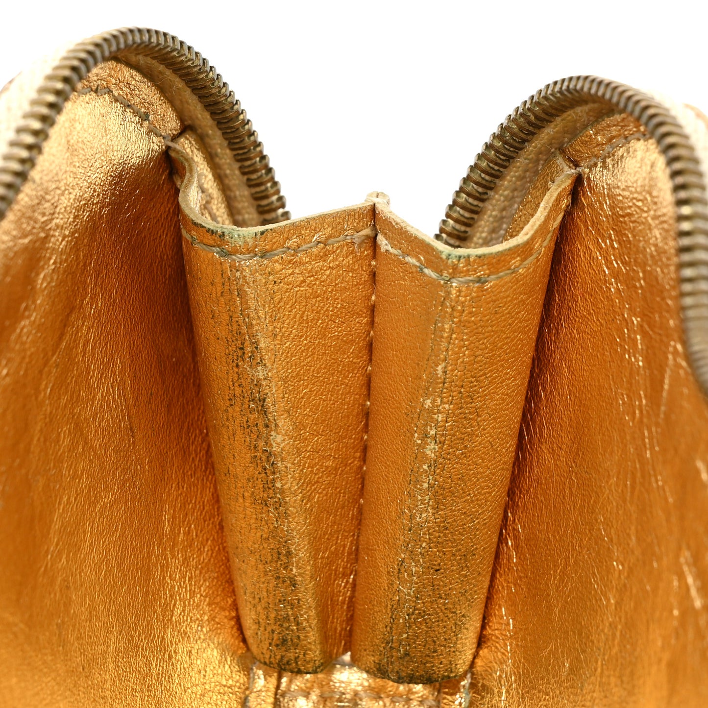 Monogram Miroir Heart Coin Purse Gold