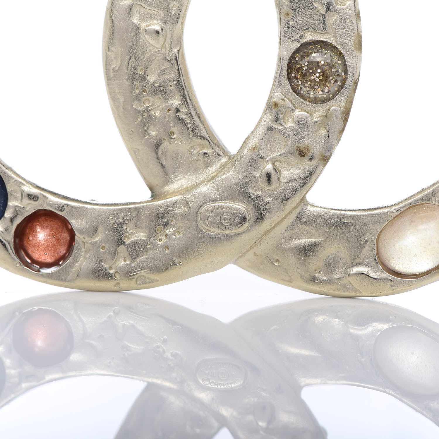 Chanel Crystal Pearl CC Brooch Gold 3 of 3
