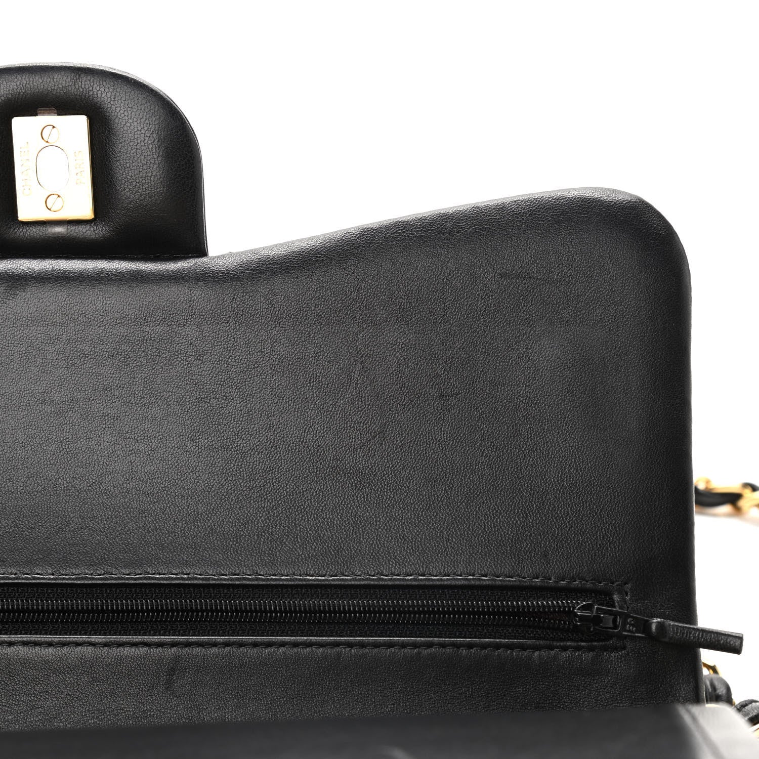 Chanel Lambskin Quilted Jumbo Double Flap Black 12 of 14
