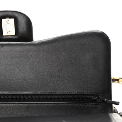 Chanel Lambskin Quilted Jumbo Double Flap Black 12 of 14