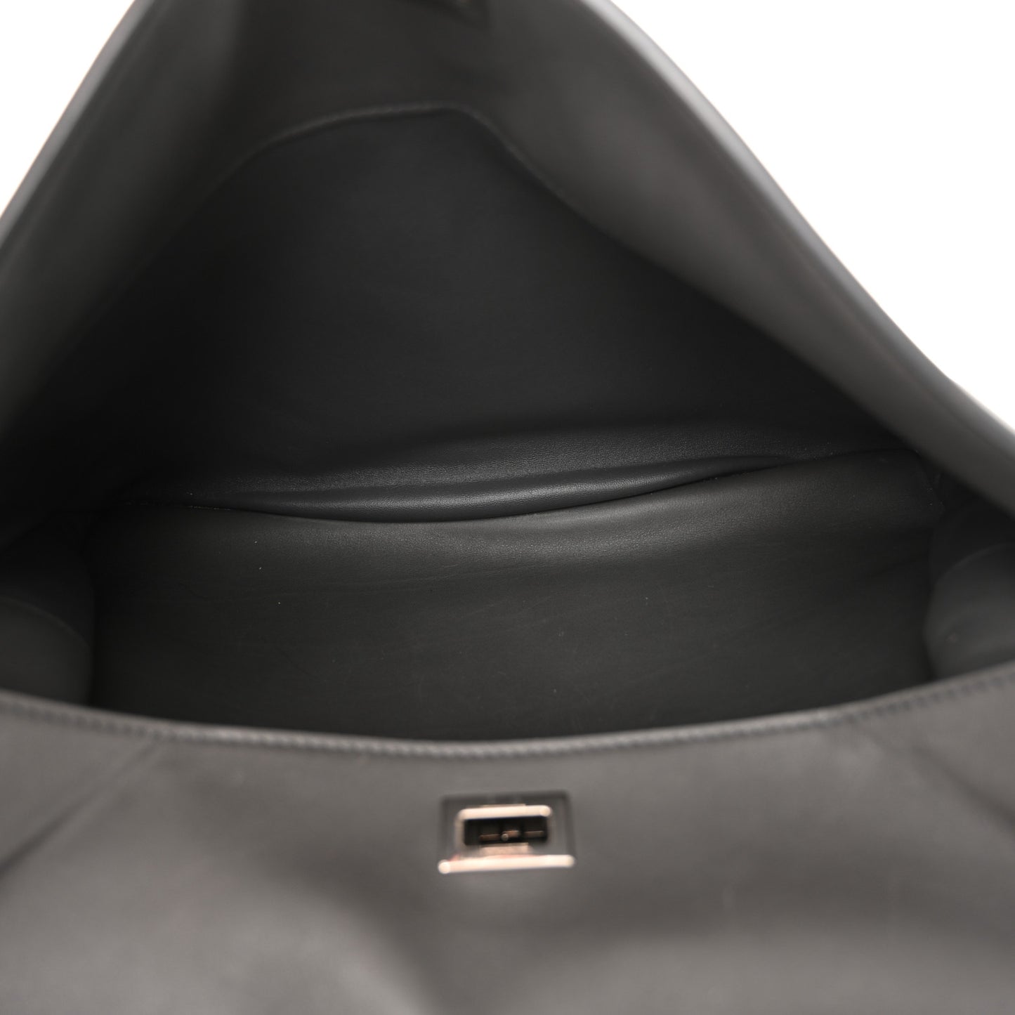 Natural Smooth Calfskin Medium Rodeo Top Handle Handbag Grey