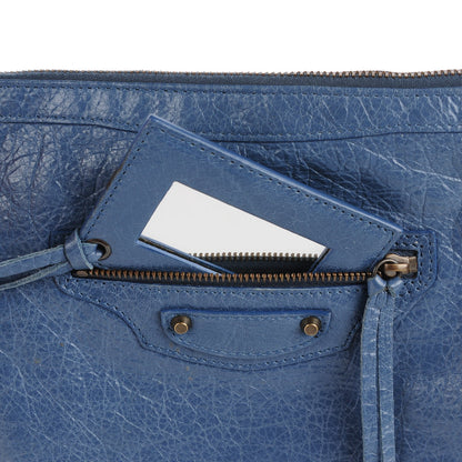 Balenciaga Agneau Classic Hardware Flat Crossbody Bleu Persan 10 of 11