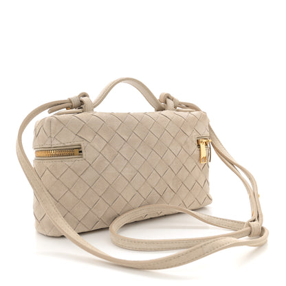 Bottega Veneta Suede Intrecciato Bang Bang Vanity Case Ecru 3 of 10
