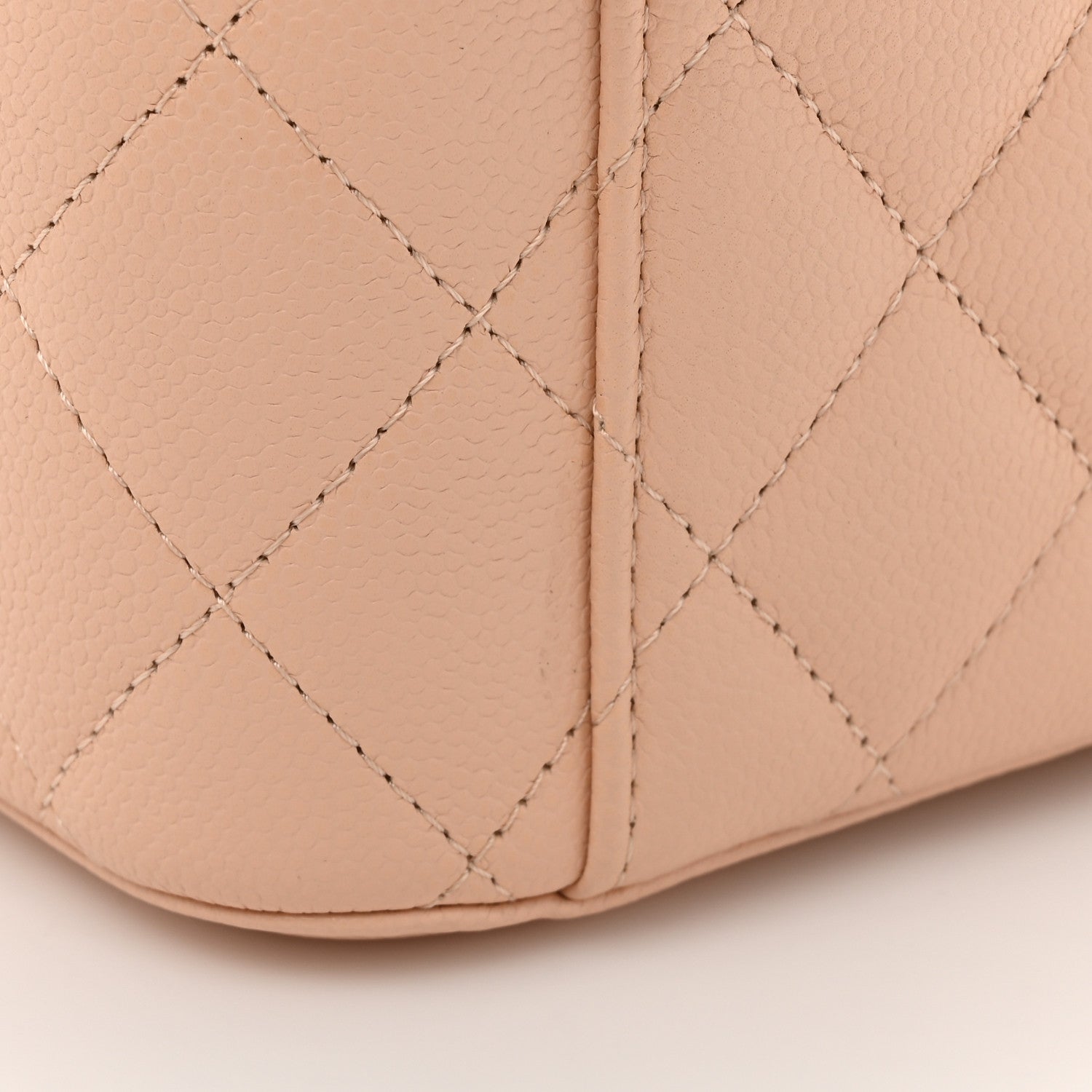 Chanel Caviar Quilted Small Vanity Case With Chain Light Beige 12 of 13