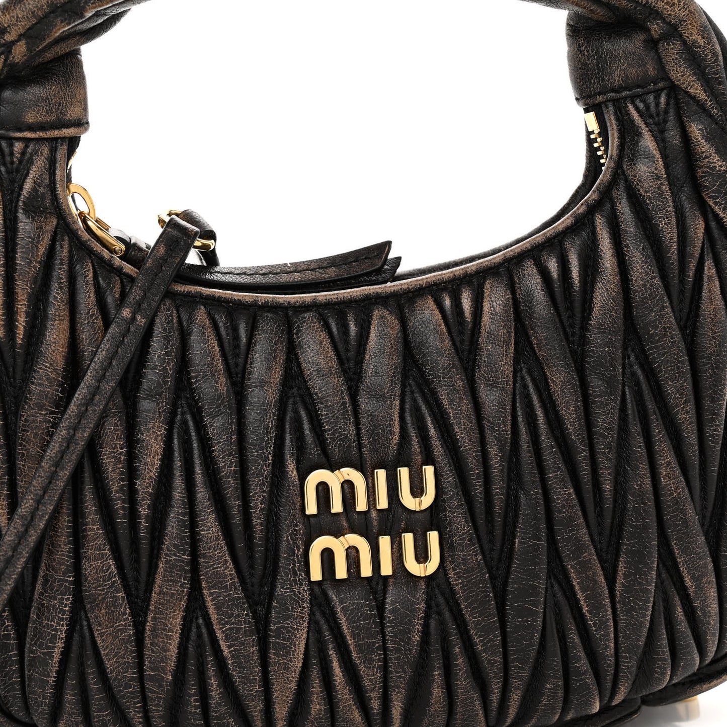 Nappa Matelasse Mini Wander Hobo Sabbia Caffe