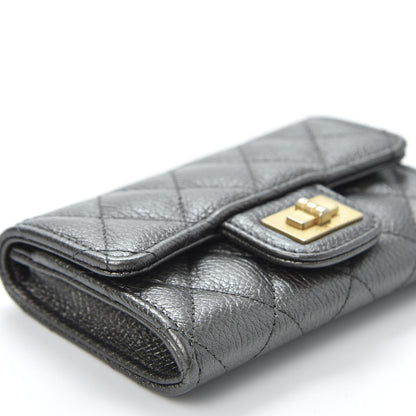 Chanel Metallic Calfskin Quilted Reissue Flap Card Holder Grey 5 of 10