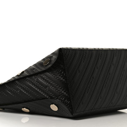 Givenchy Calfskin Chain Embossed Mini Bond Shopper Tote Black 8 of 11