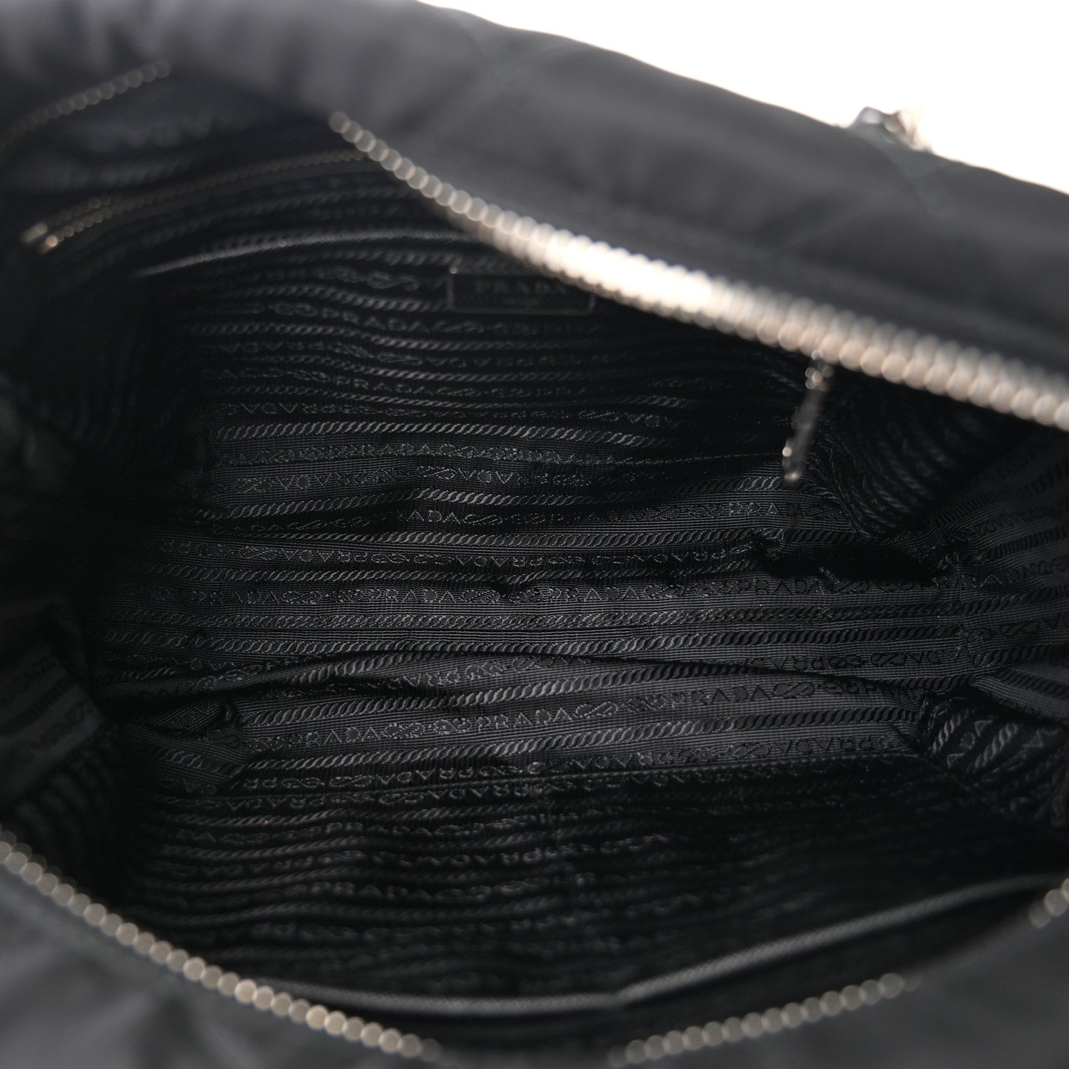 Prada Nylon Tessuto Impuntu Quilted Shoulder Bag Black 5 of 11