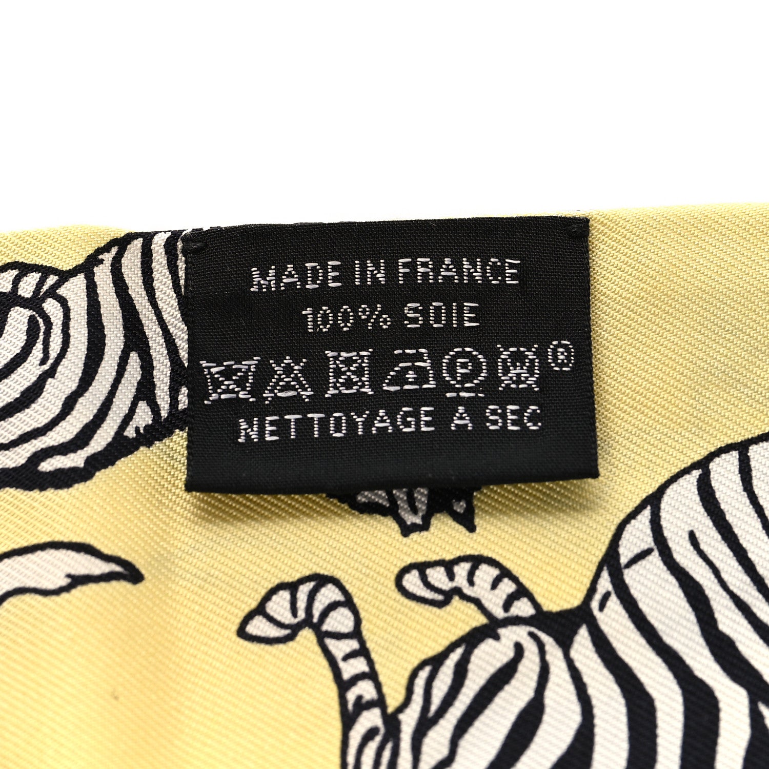 Hermes Silk Les Zebres Twilly Jaune Soufre Black 3 of 4