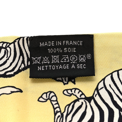 Hermes Silk Les Zebres Twilly Jaune Soufre Black 3 of 4