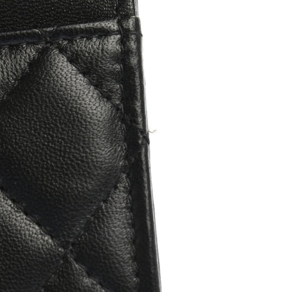 Chanel Lambskin Quilted Flap Card Holder Black 9 of 10