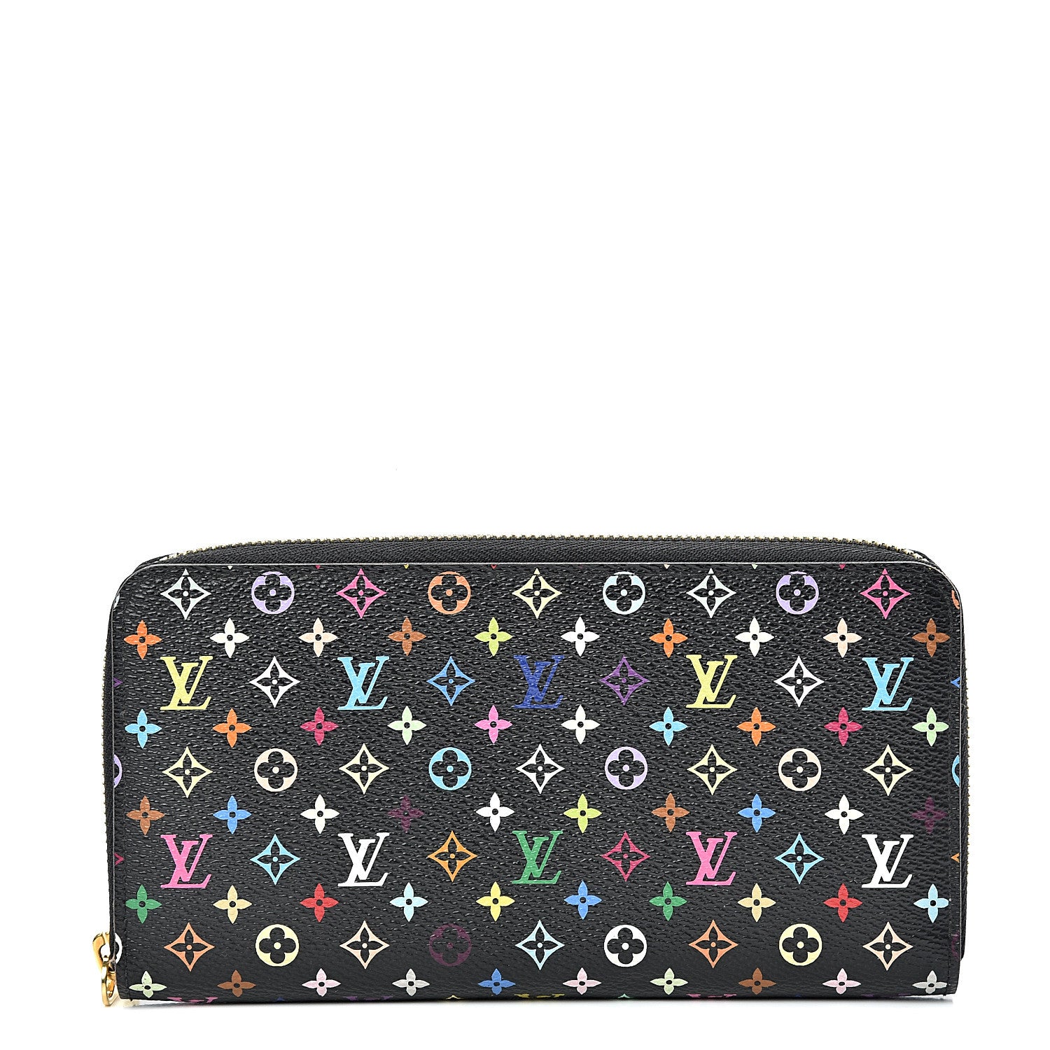Louis Vuitton Monogram Multicolor Zippy Wallet Black Violet 1 of 7