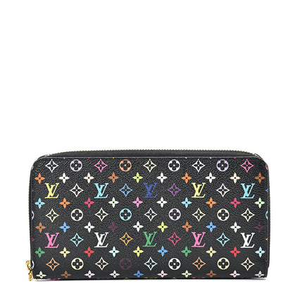 Louis Vuitton Monogram Multicolor Zippy Wallet Black Violet 1 of 7