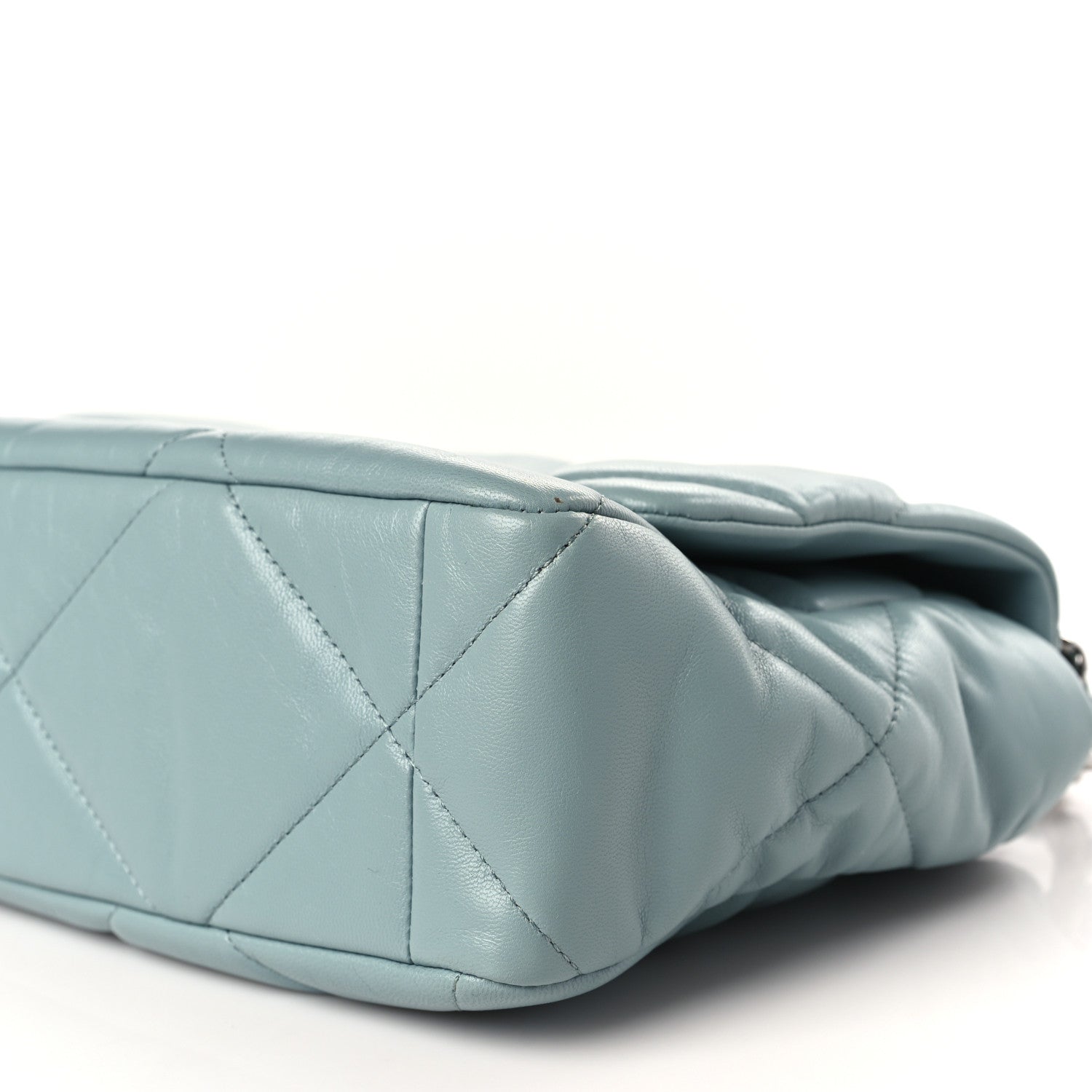 Chanel Goatskin Quilted Large Chanel 19 Flap Blue 9 of 9