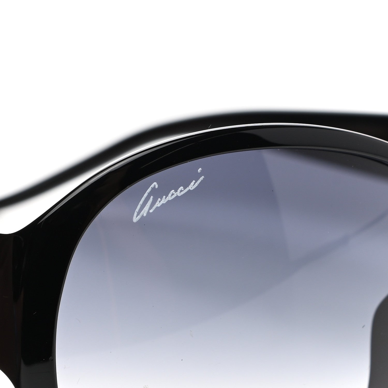 Gucci Round Frame Heart Sunglasses GG3530 Black 7 of 7