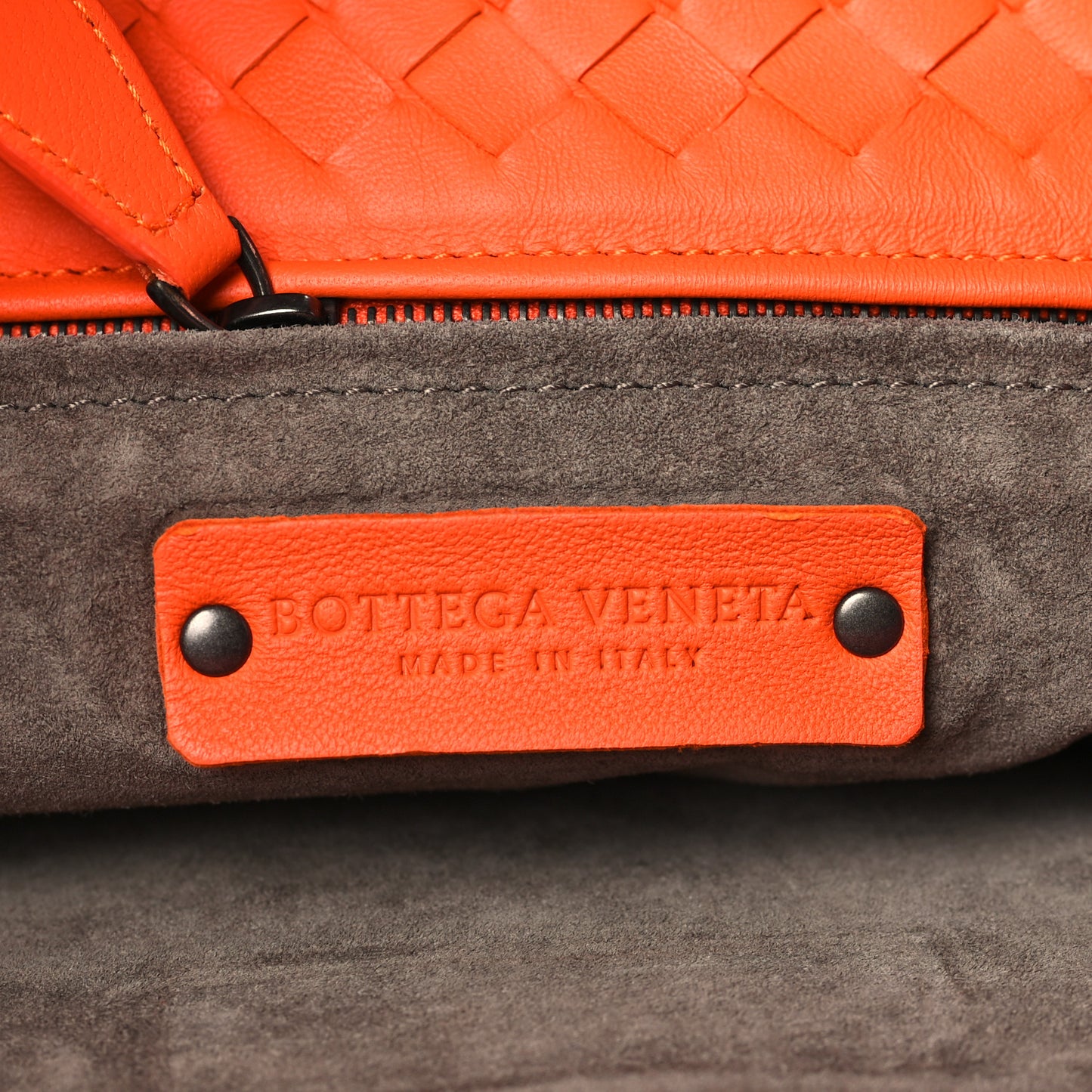 Nappa Intrecciato Bella Tote Orange