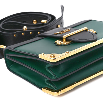 Prada City Calf Saffiano Cahier Bag Biliardo Black 9 of 10
