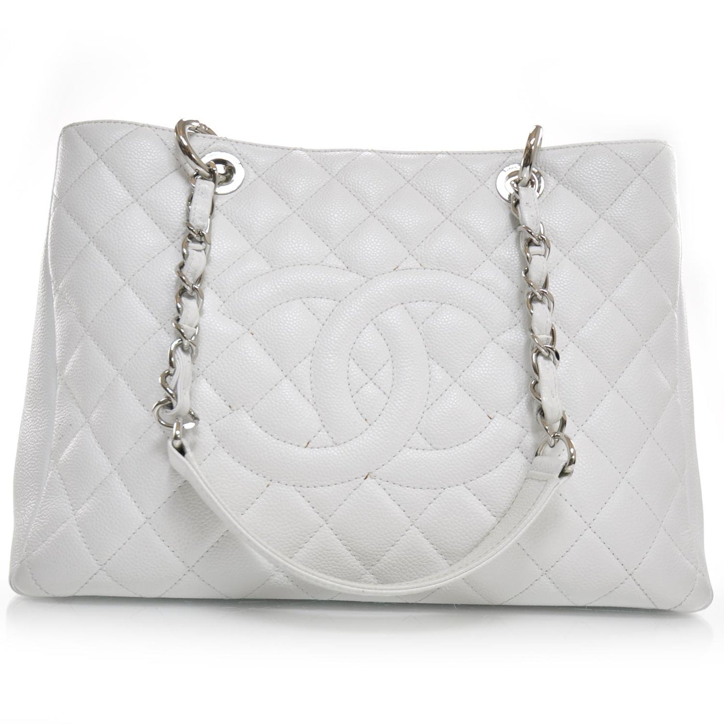 Caviar Grand Shopping Tote GST White