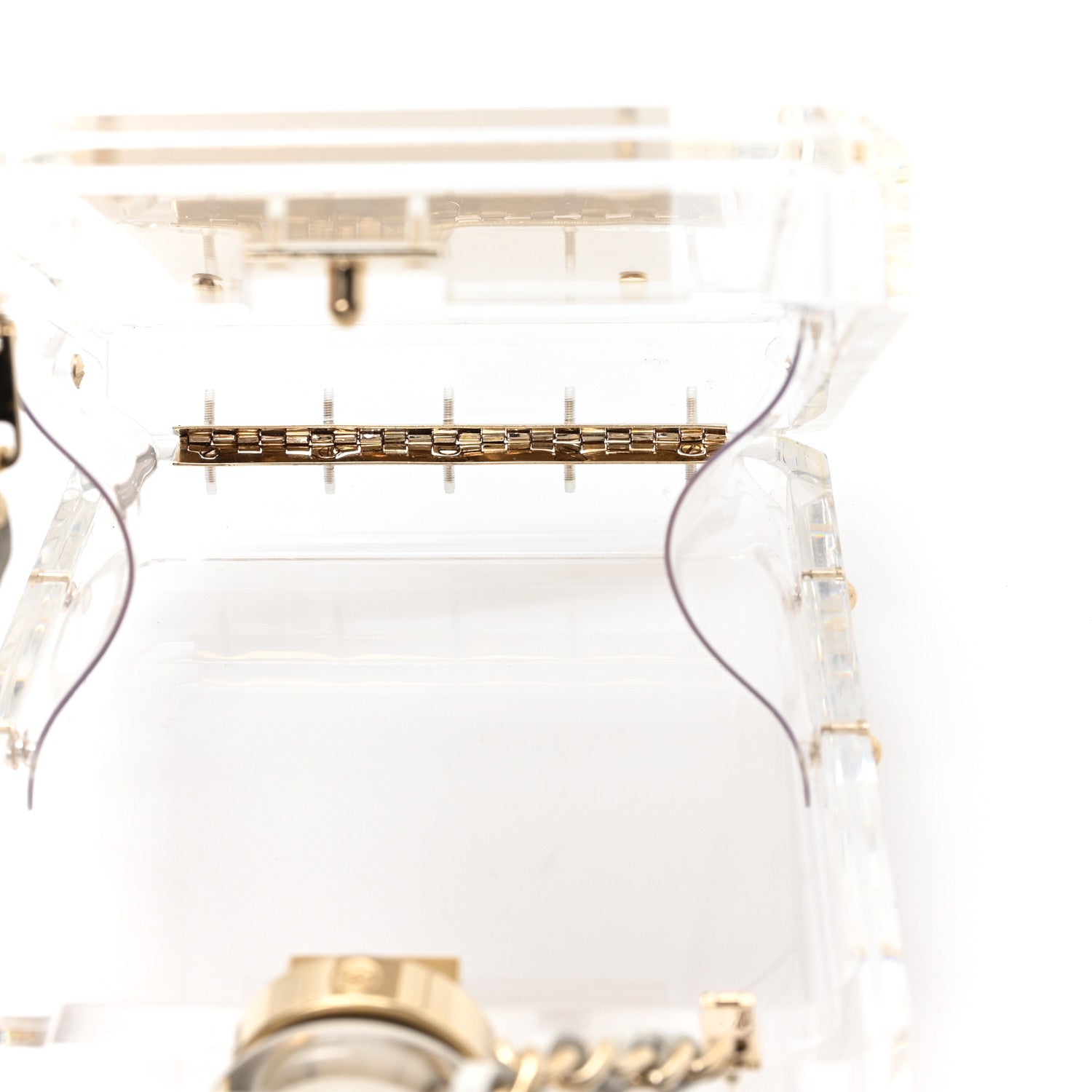Chanel Transluscent Plexiglass Perfume Bottle Clutch 5 of 10