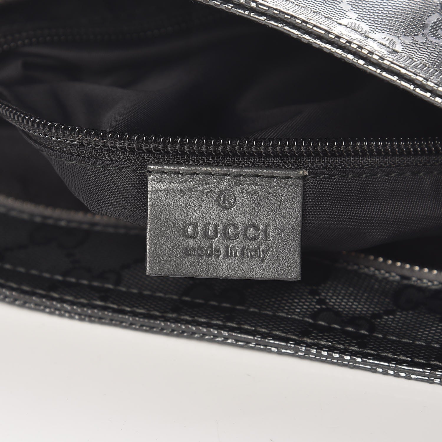 Gucci Imprime Monogram Small Flat Messenger Bag Platinum Grey 6 of 8