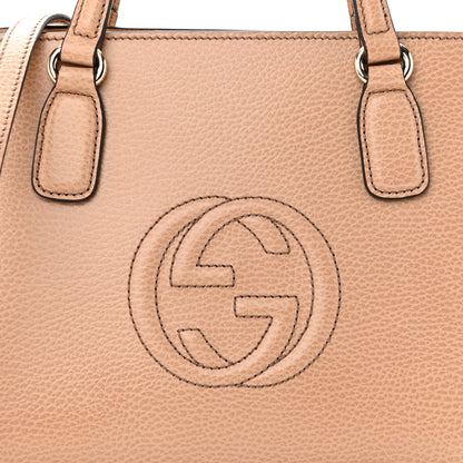Gucci Dollar Calfskin Medium Soho Top Handle Satchel Camelia 8 of 10