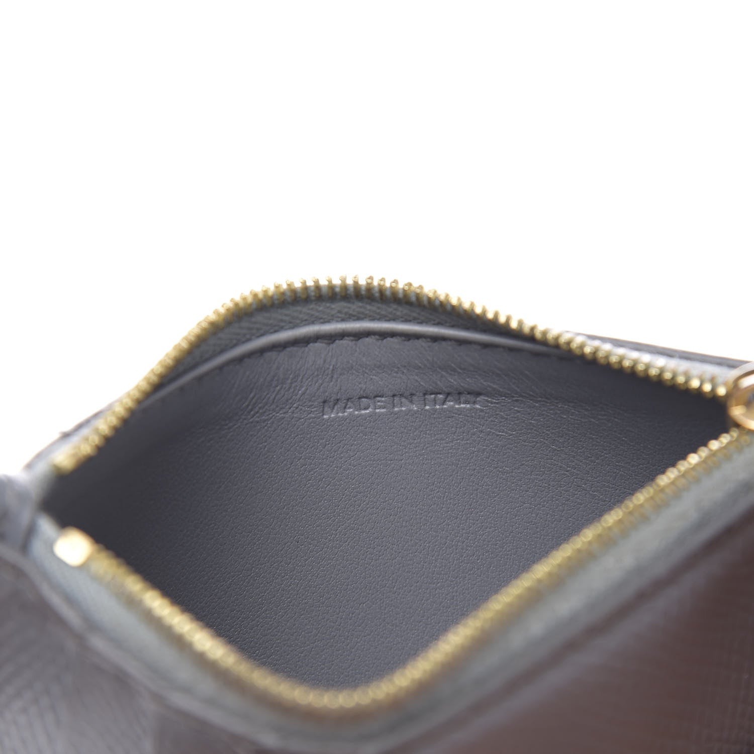 Celine Grained Calfskin Zipped Card Holder Medium Grey 6 of 10