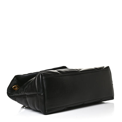 Saint Laurent Lambskin Quilted Small Loulou Puffer Monogram Chain Satchel Black 4 of 13