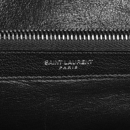 Saint Laurent Sheepskin Matelasse Chevron Monogram Large College Satchel Black 9 of 11