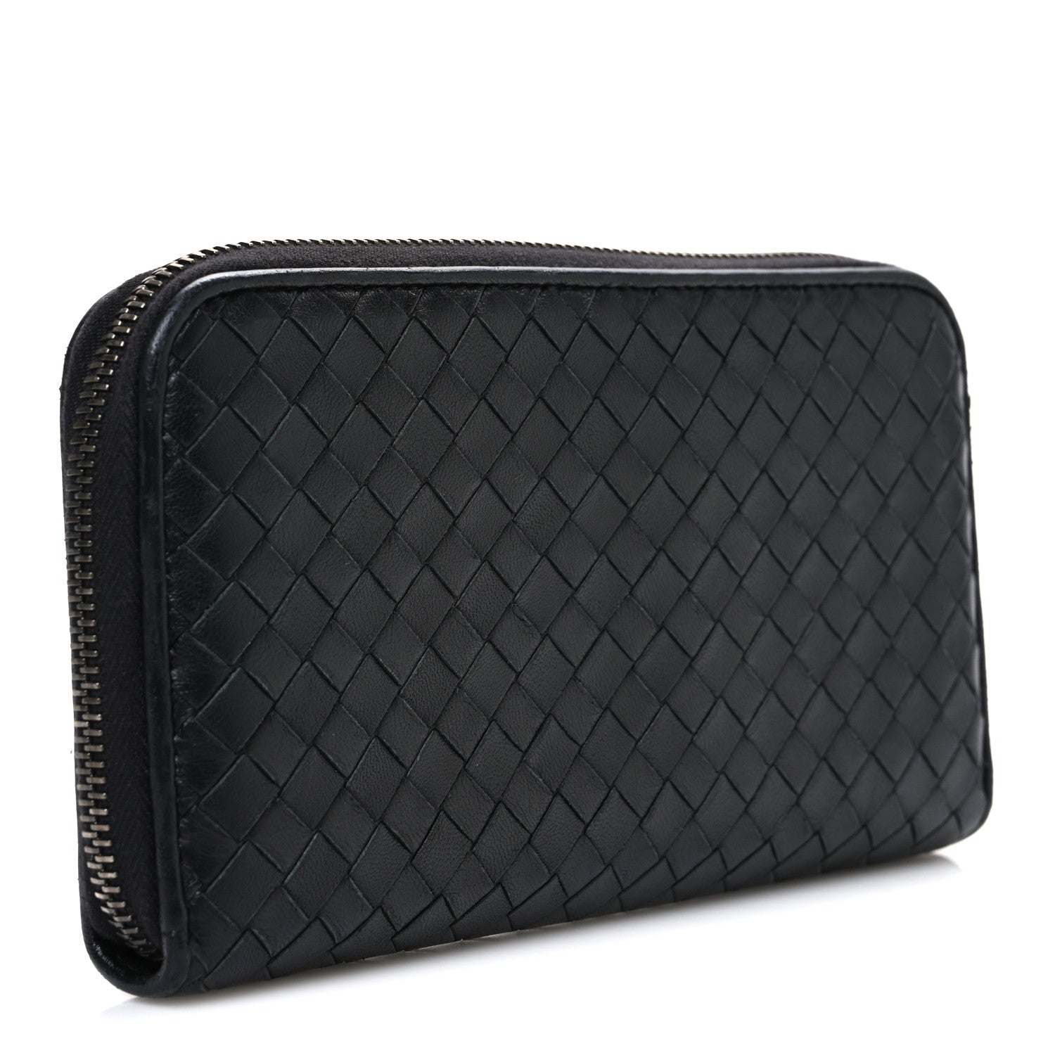 Bottega Veneta Nappa Intrecciato Zip Around Wallet Black 3 of 8