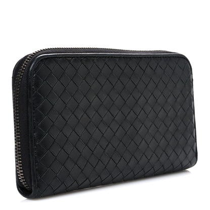Bottega Veneta Nappa Intrecciato Zip Around Wallet Black 3 of 8