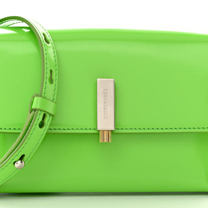 Salvatore Ferragamo Calfskin Geometric Shoulder Bag Green 7 of 13