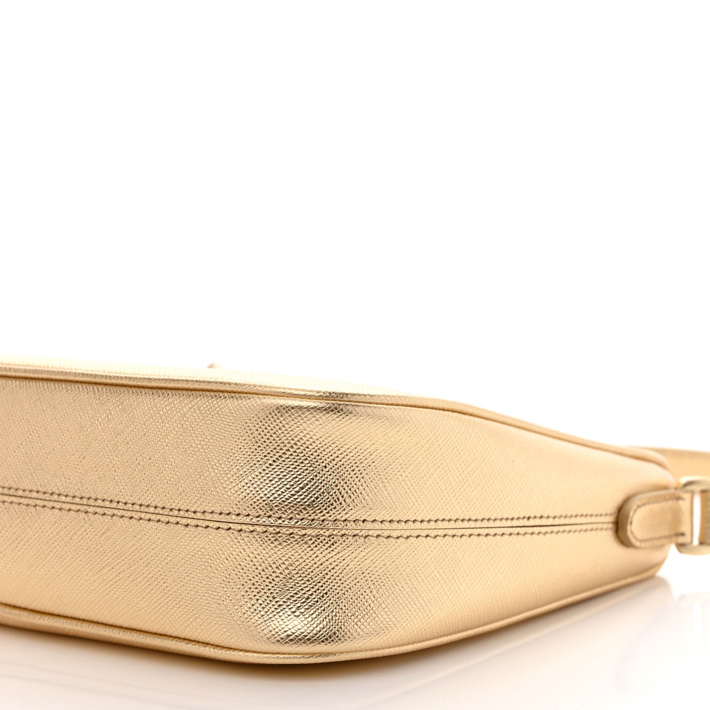 Saffiano Lux Mini Re-Edition Shoulder Bag Platino