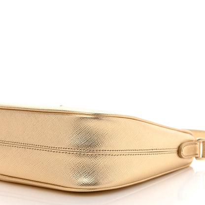 Prada Saffiano Lux Mini Re-Edition Shoulder Bag Platino 10 of 11