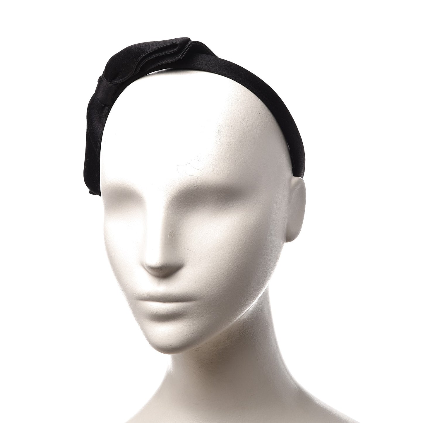 Silk Bow Headband Black