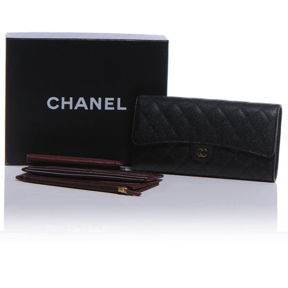 Chanel Caviar Quilted Travel Wallet Black 7 of 7