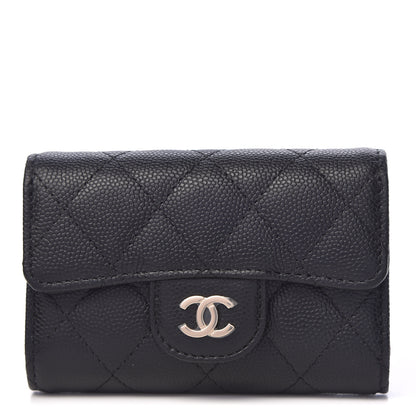 Chanel Caviar Quilted Classic 4 Key Holder Wallet Black 1 of 10