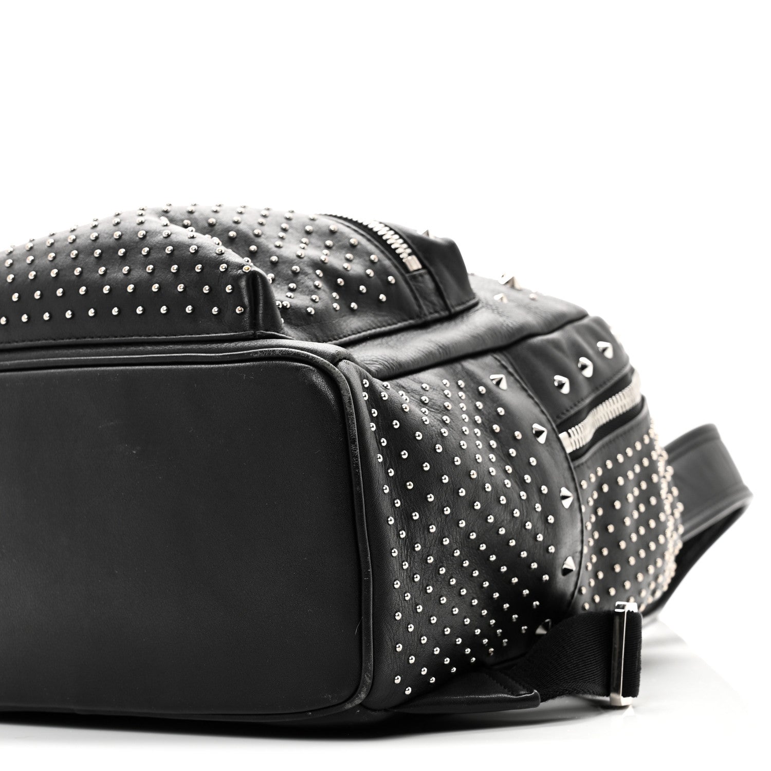 MCM Calfskin Studded Small Stark Backpack Black 9 of 9