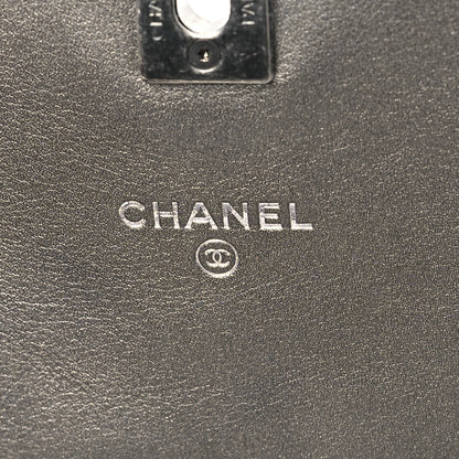 Chanel Metallic Calfskin Quilted Flap Clutch With Chain Ruthenium 6 of 11