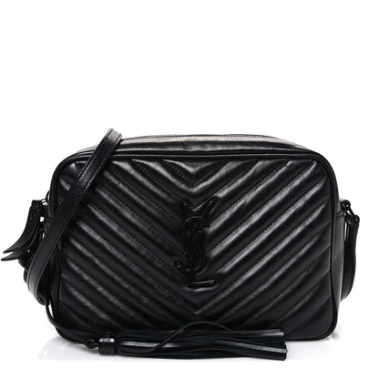 Saint Laurent Calfskin Matelasse Monogram Monochrome Lou Camera Bag Black 1 of 12